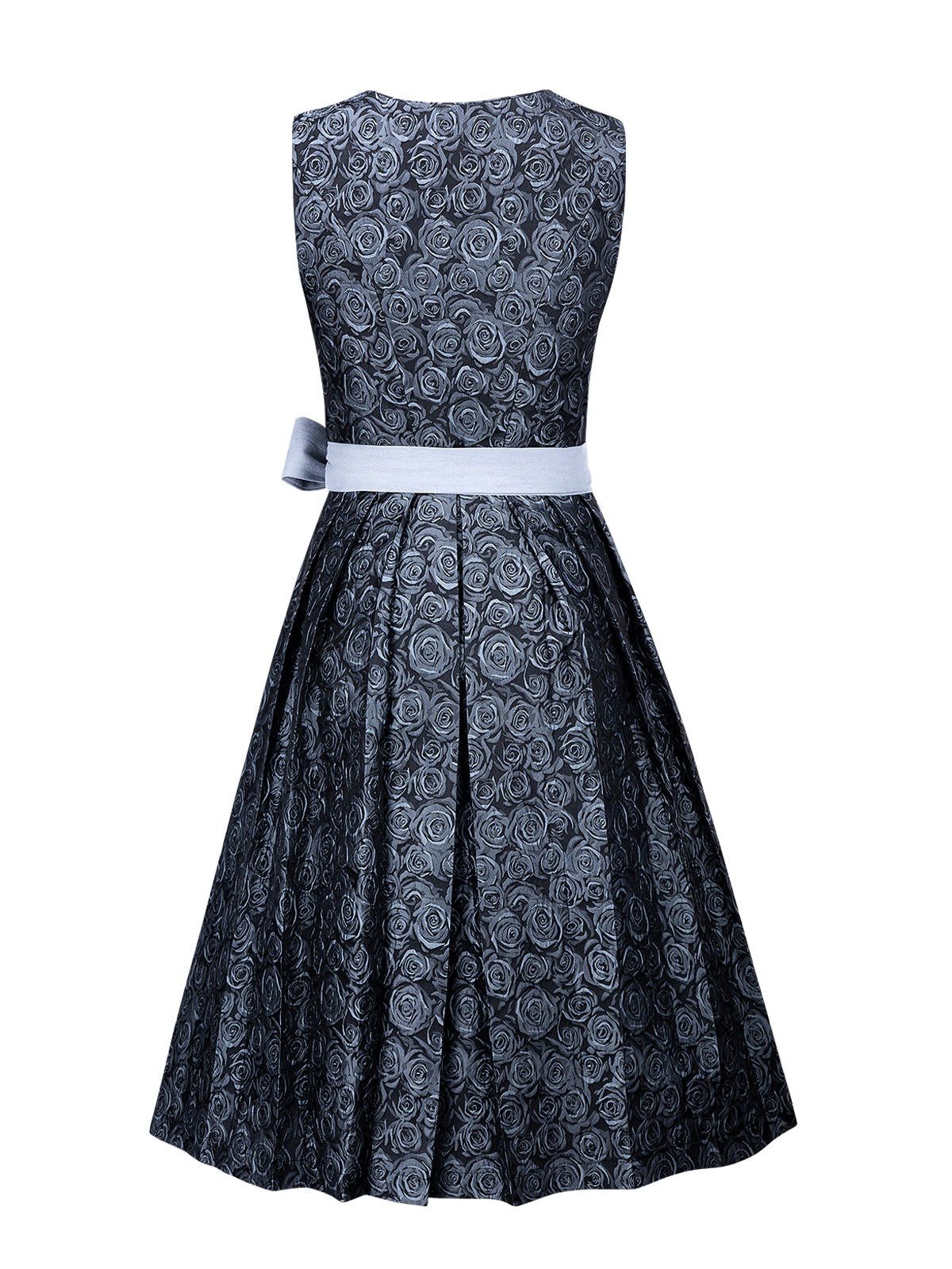 Kvinder blå knapper blomster mønster dirndl nadine