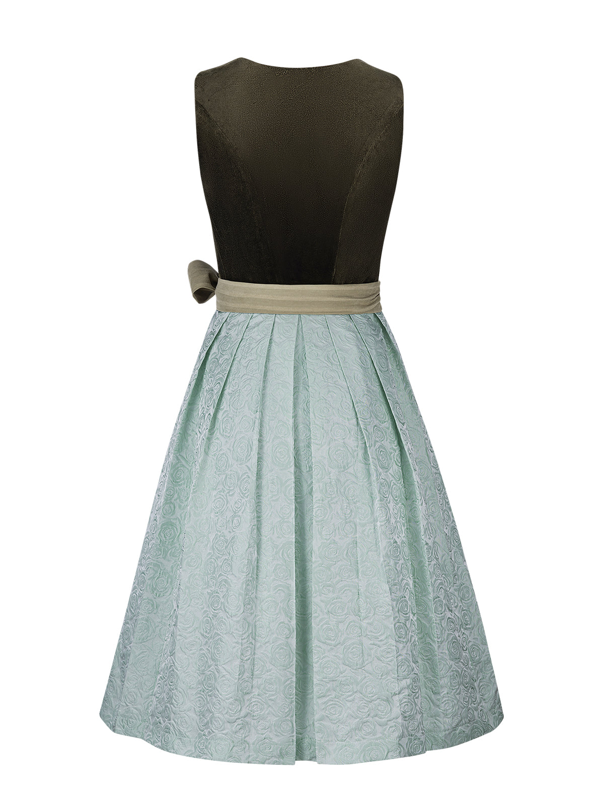 Damer grønne knapper blomster mønster dirndl nicole