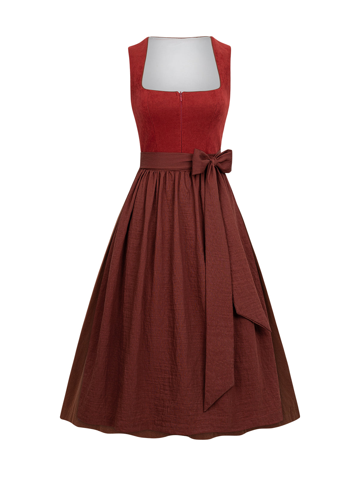 Red straight section Dirndl Jania