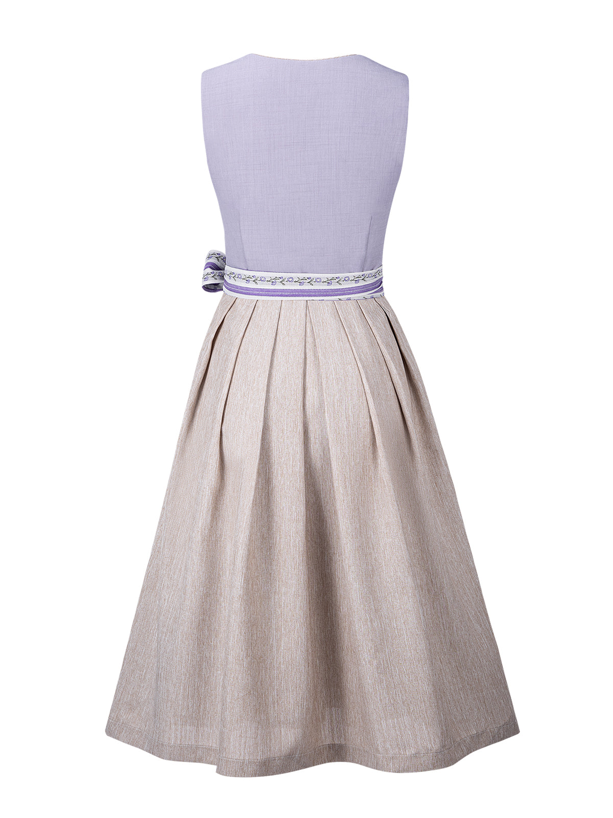 Kvinders lilla lynlås foran blomstermønster Dirndl Kristin