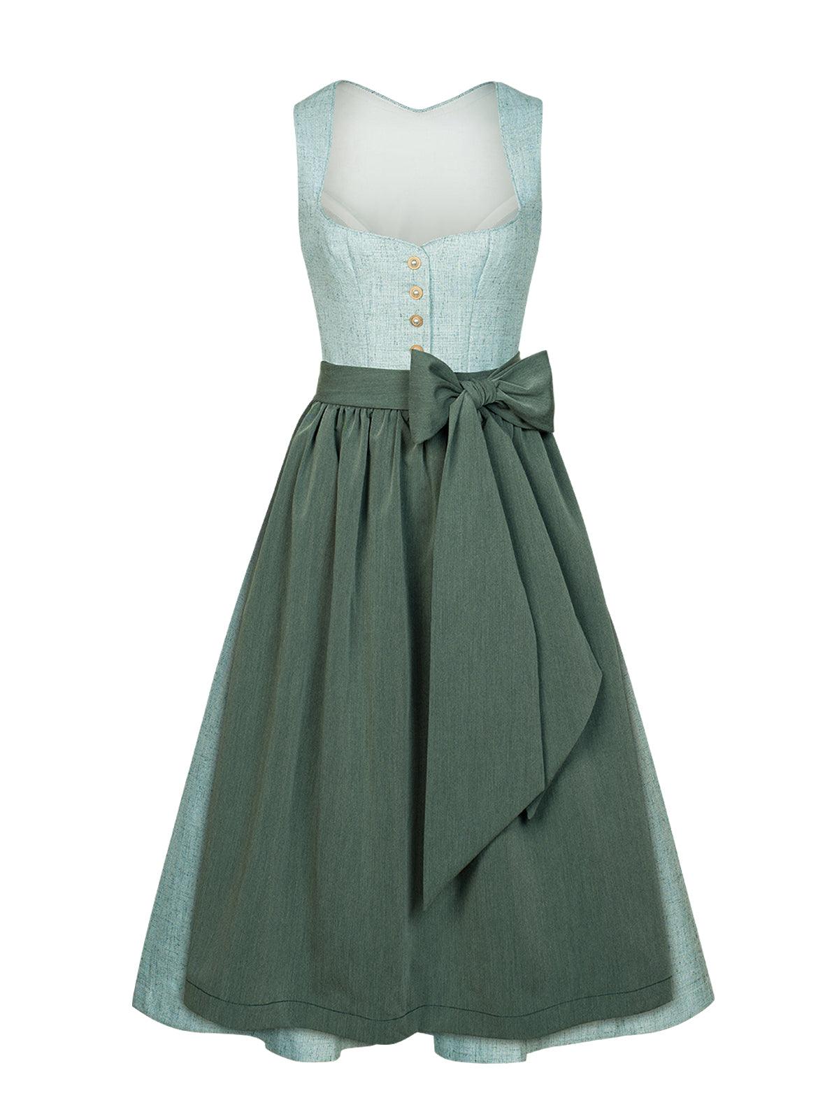 Green Heart Cutout Dirndl Amanana