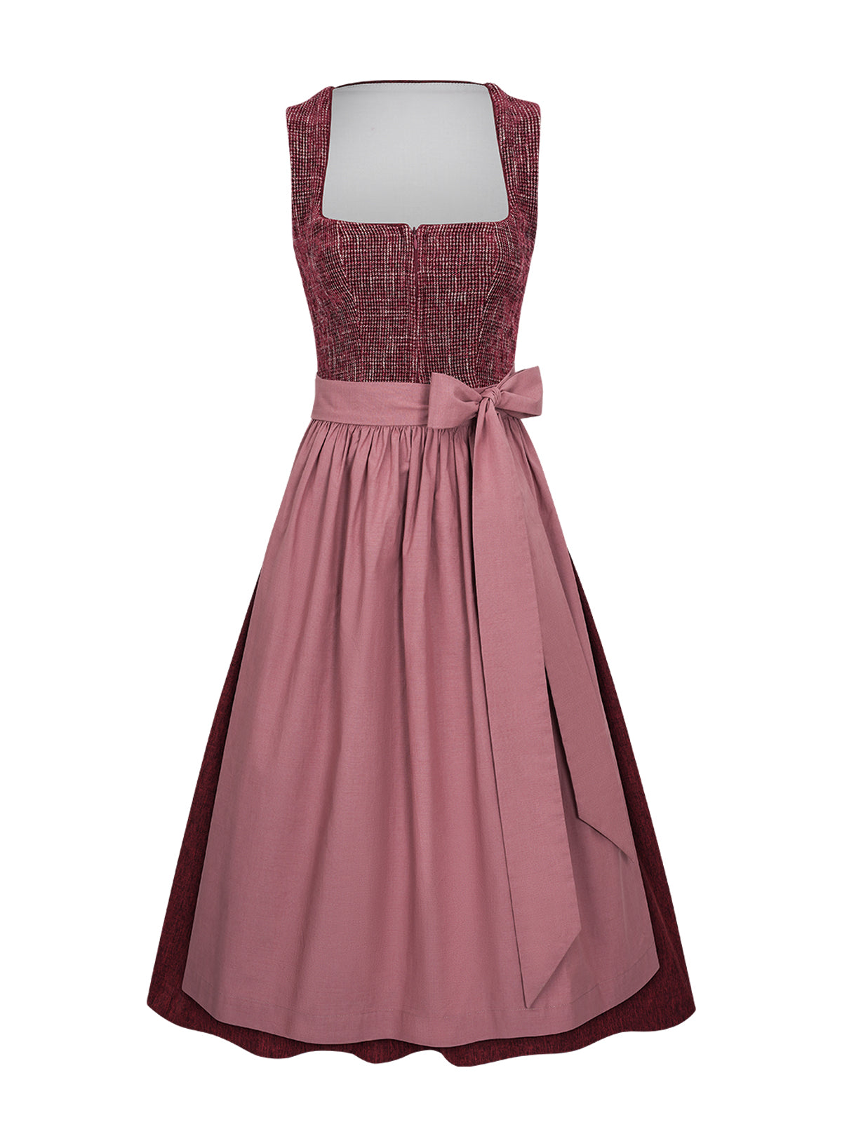 Rød lige sektion Dirndl Caroline