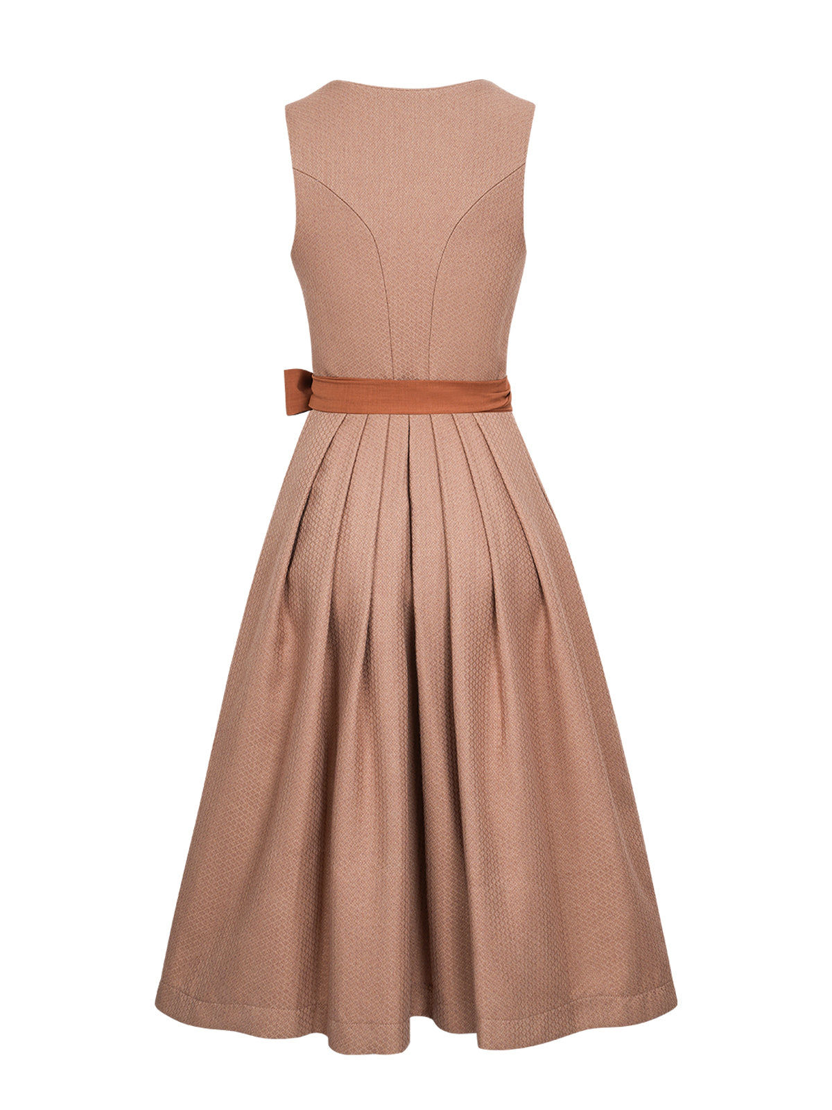 Brun hjertehalsudskæring i en-farvet Dirndl Camille