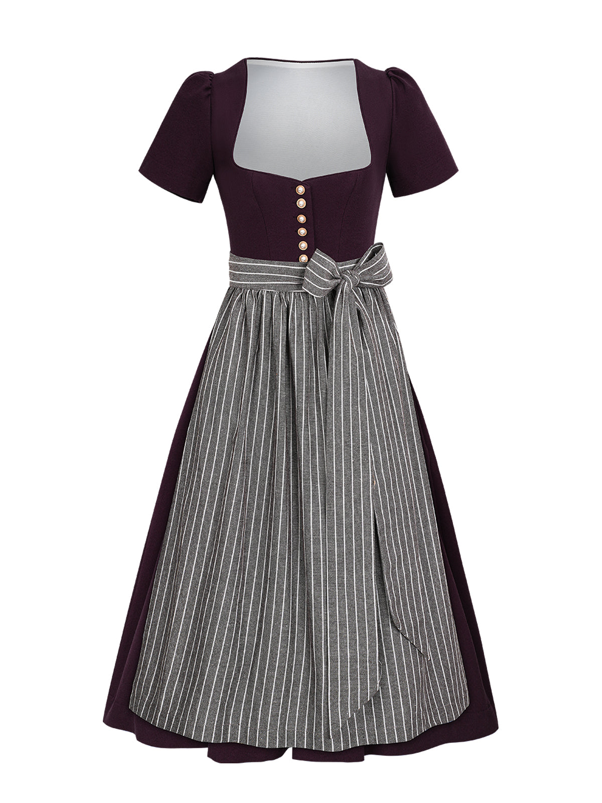 Lila hjertehalsudskæring Dirndl ava