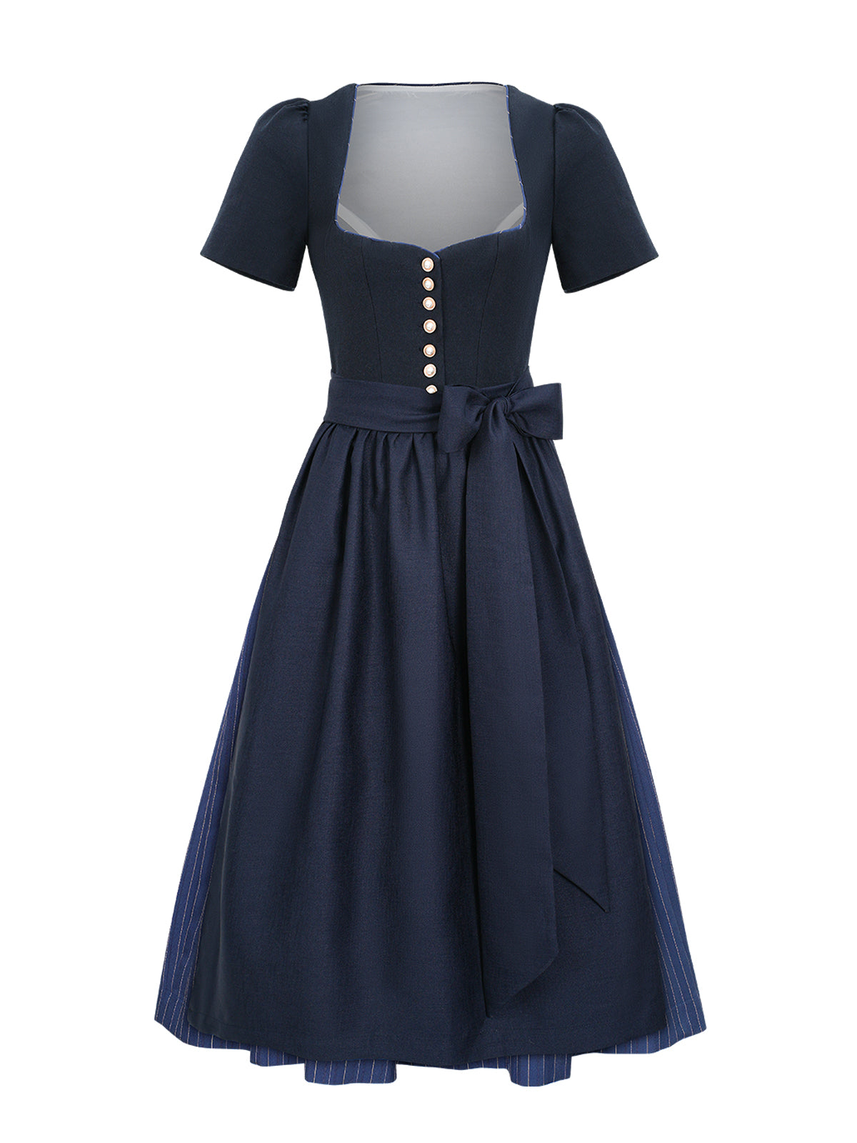 Blå hjertehalsudskæring Dirndl ava