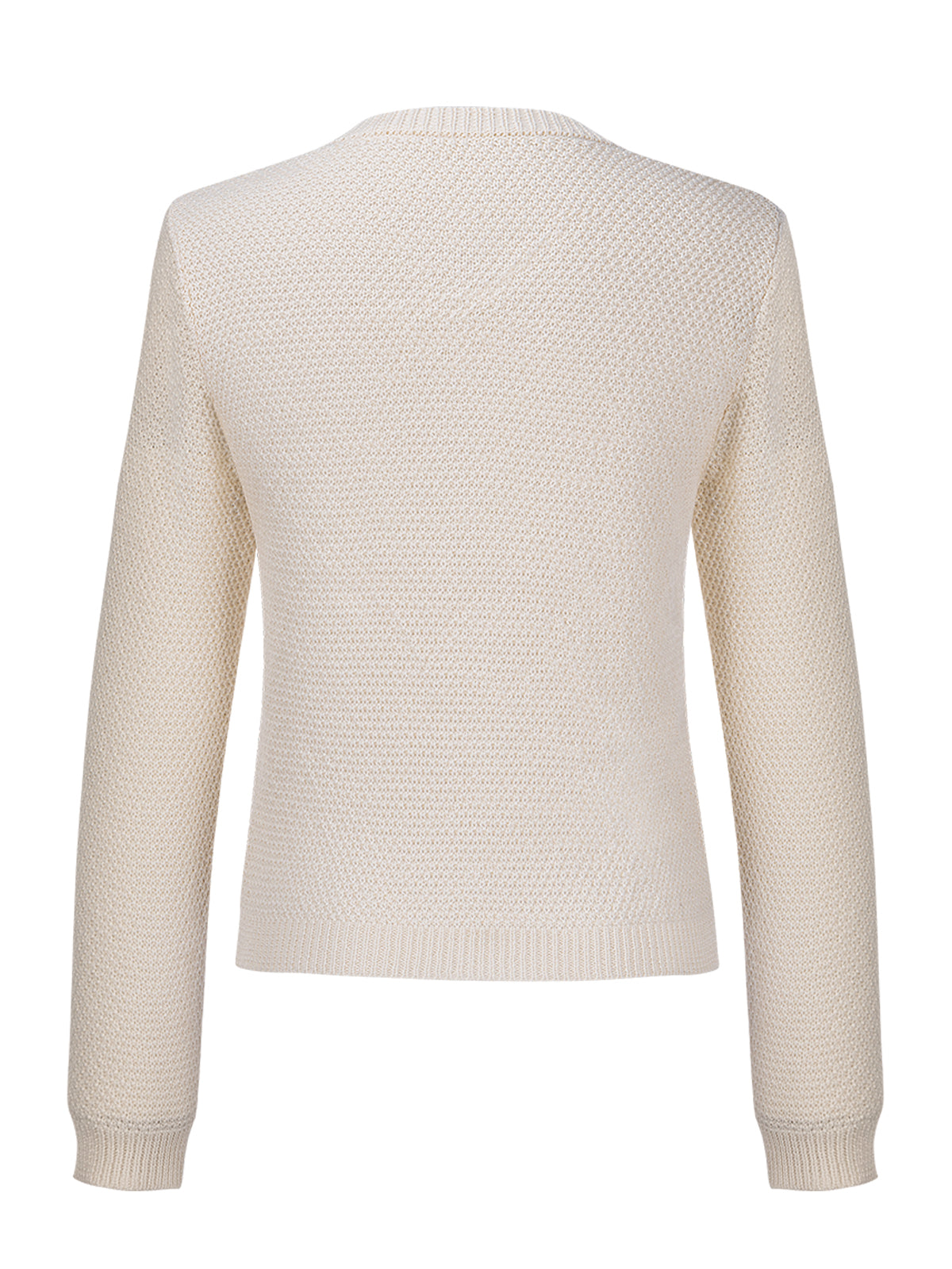 Damer langt hvide knapper strikker Amalia