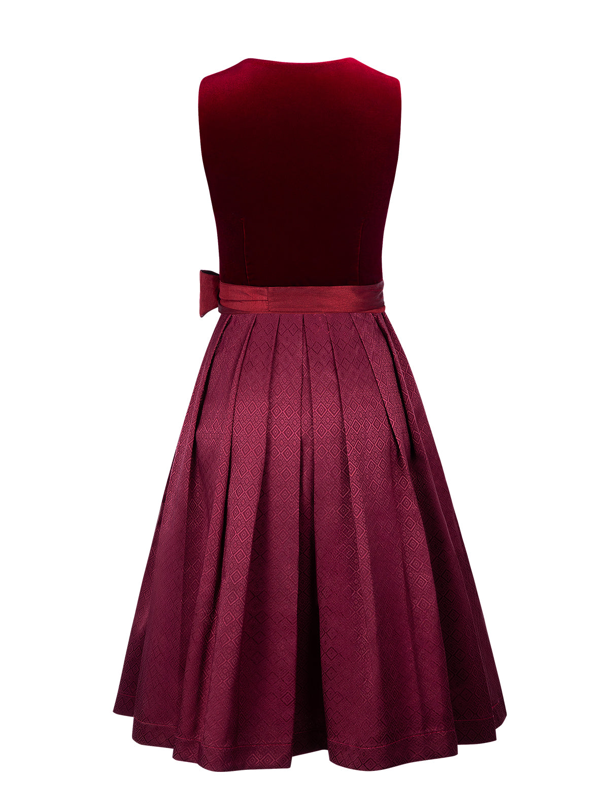 Kvinders røde lynlås foran struktureret Dirndl Klaudia