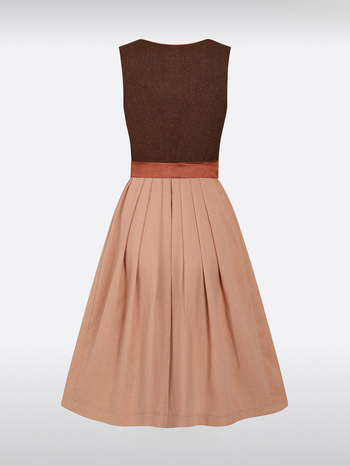 Kvinder brun lynlås på front dirndl hanni