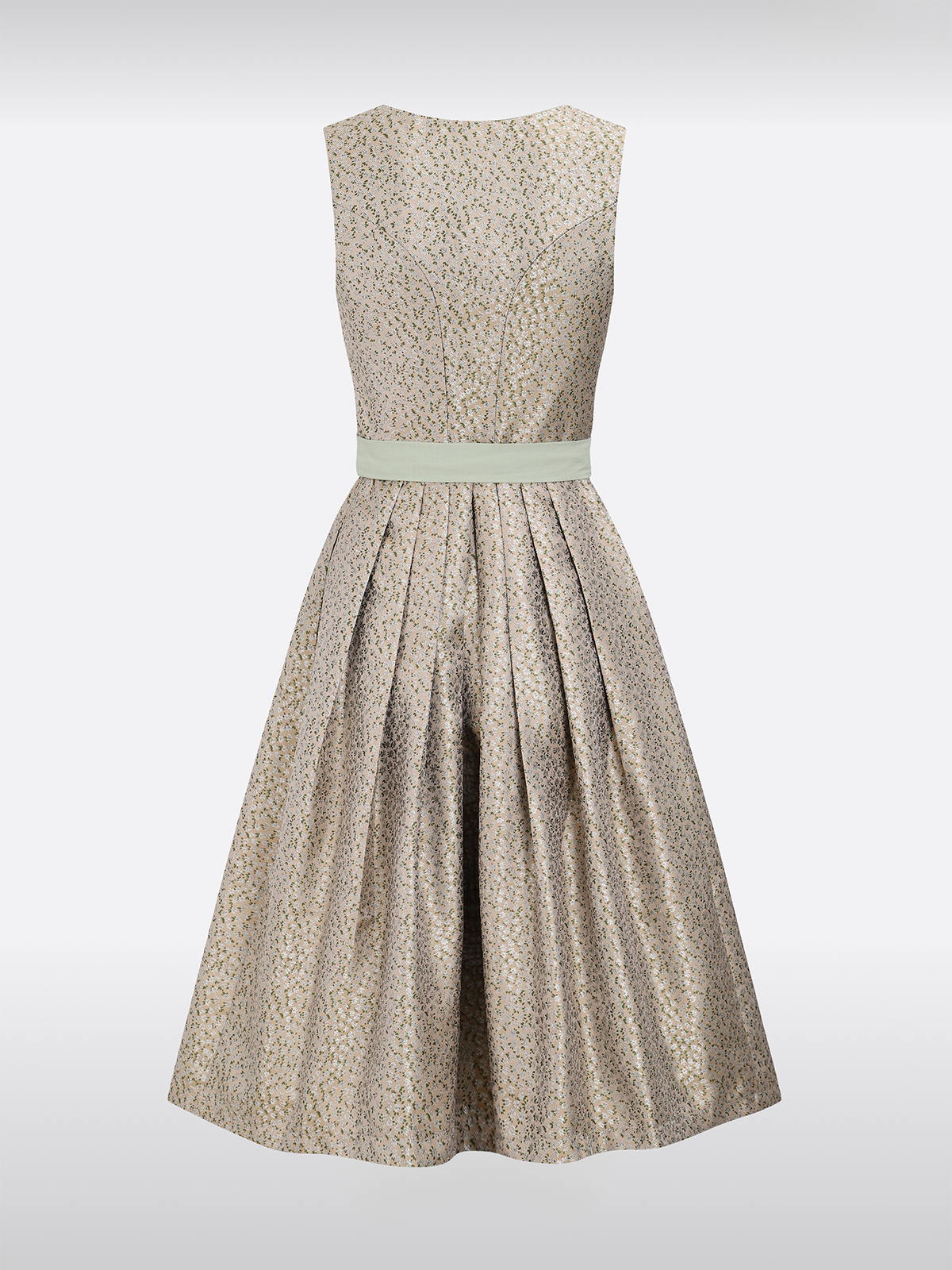 Grøn hjerteudskæring af blomstermønster Dirndl Merina