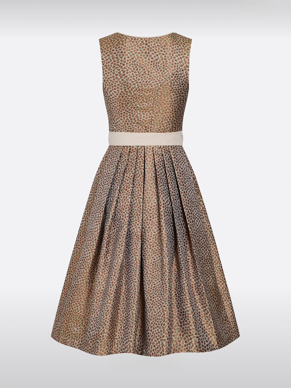 Gul hjerteudløb blomster mønster dirndl zamora