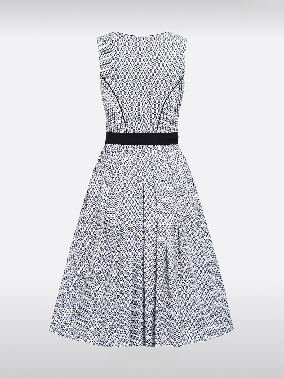 Musta suora osa geometrinen kuvio dirndl gerda