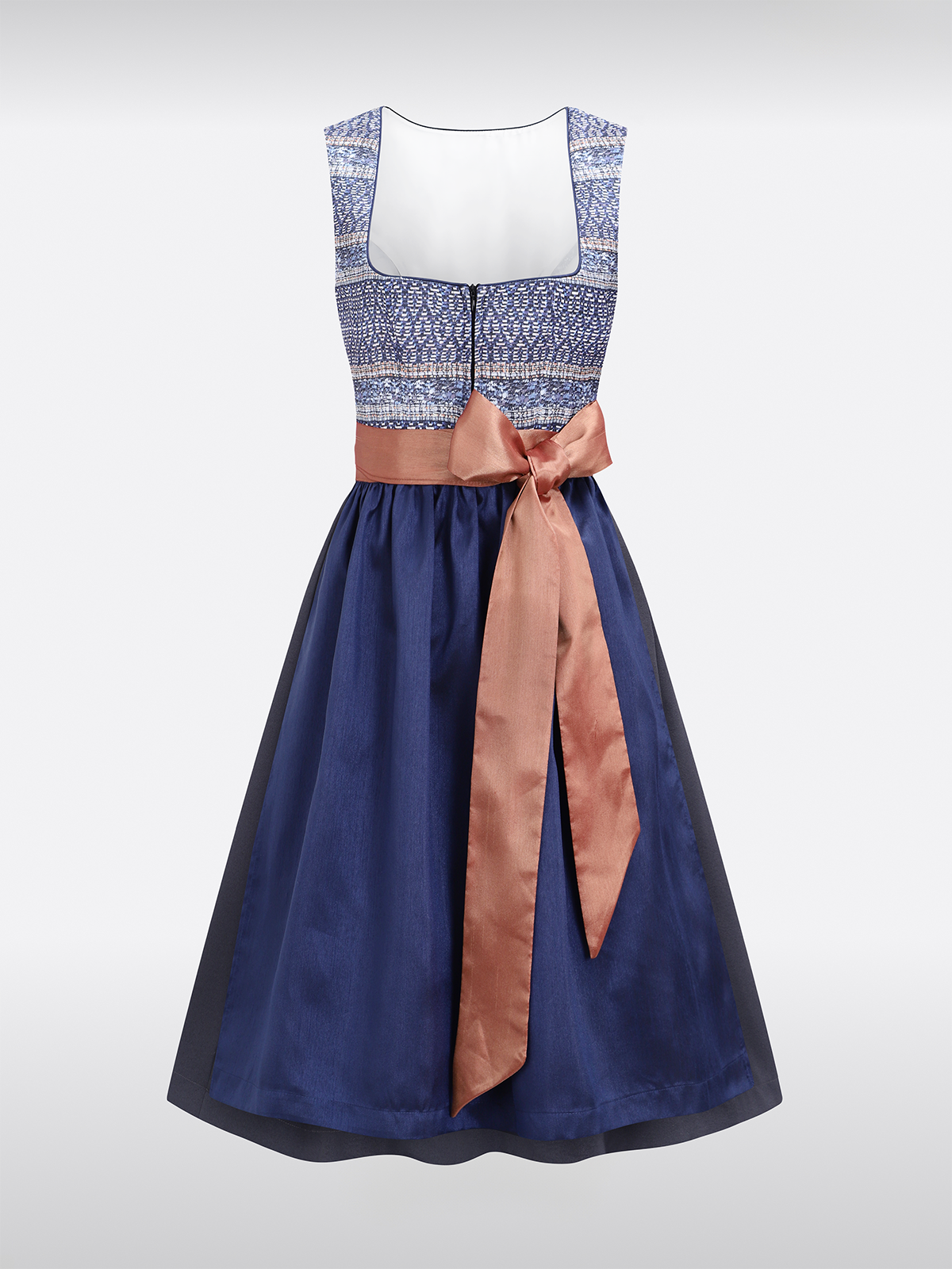 Sininen suora osa geometrinen kuvio dirndl lotta