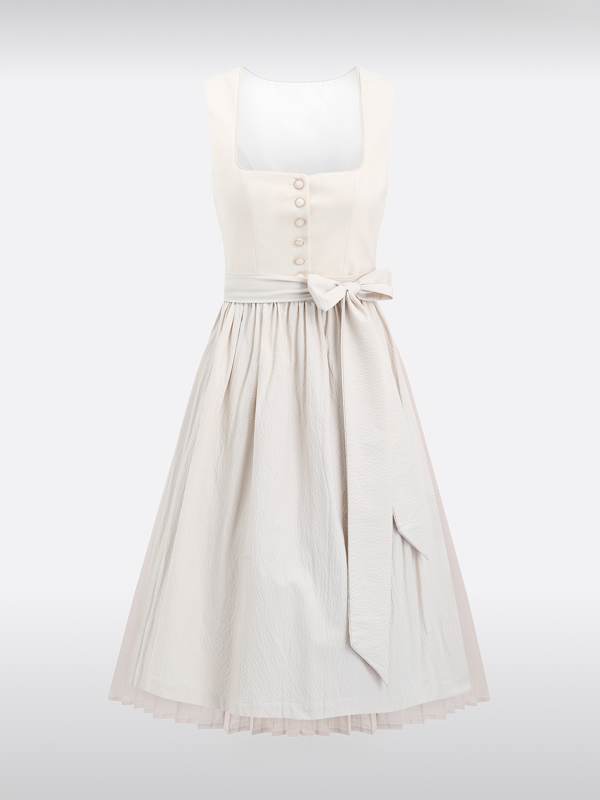 Beige straight section Dirndl Thea