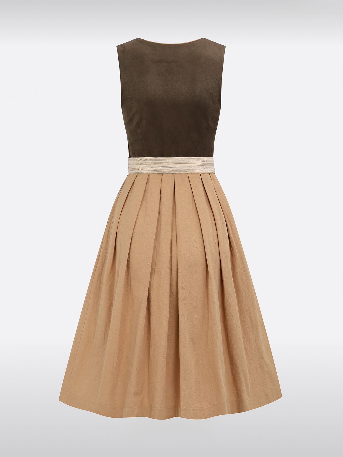 Brown straight section Dirndl Maja